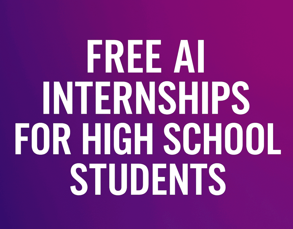 Free ai interships for High School Students