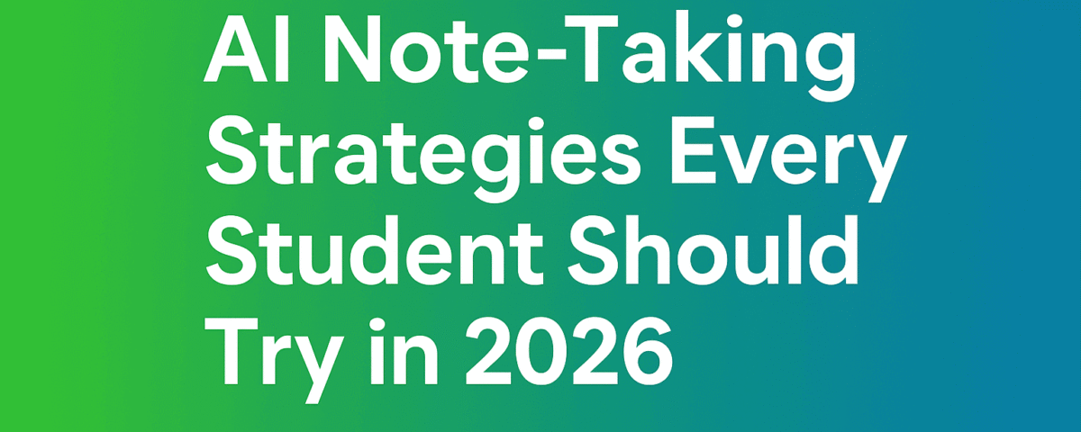 AI Note-Taking: Student Strategies, Workflows, and Tools (2026 Guide)
