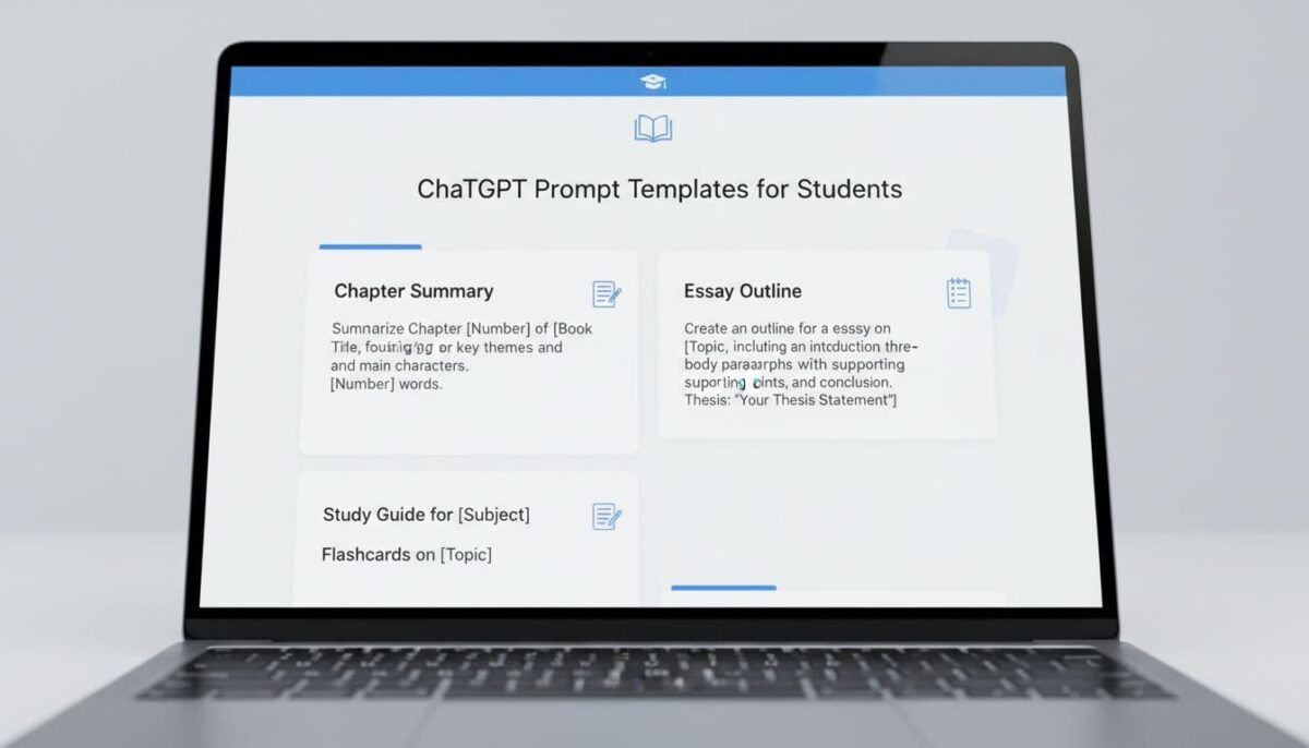chatgpt student prompt templates laptop