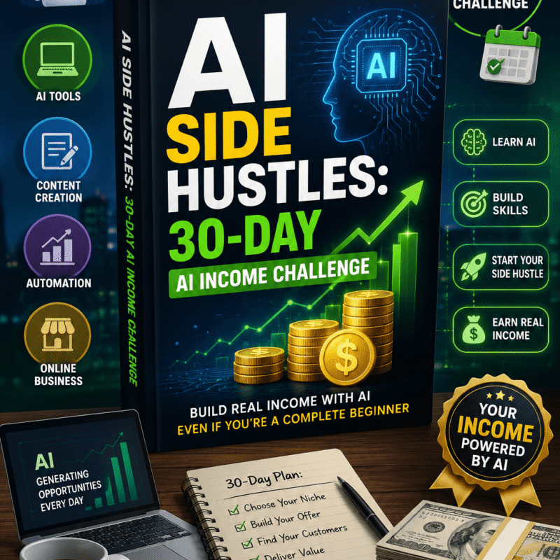 AI Side Hustles Full Income Challenge Ebook