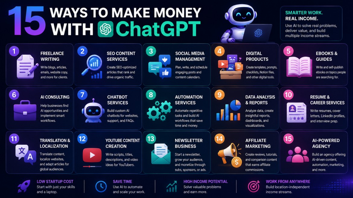 15 Ways to Make Money With ChatGPT